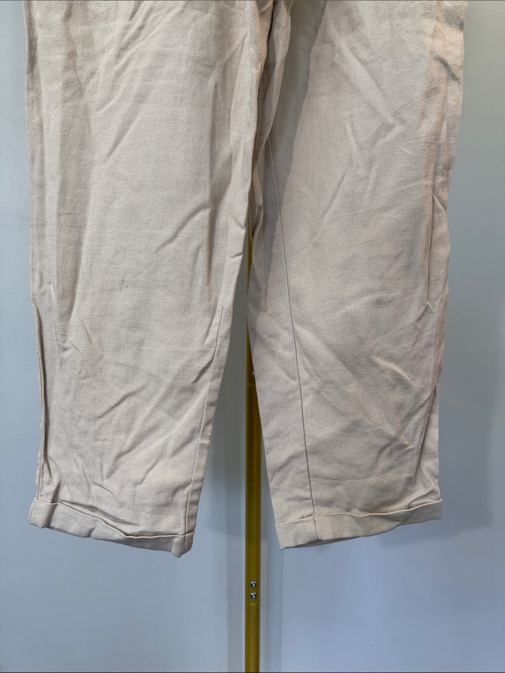 Cl Sono Linen-Effect Drawstring ankle pants in Beige NWT XL - Picture 6 of 14